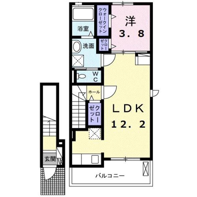 御殿場市北久原のアパートの間取り