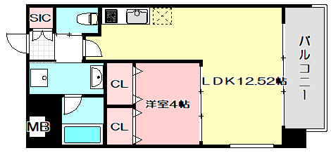 プレジオ八戸ノ里の間取り