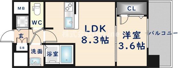 スワンズシティ大阪エスクレアの間取り