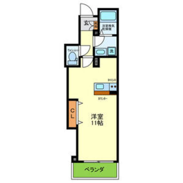 神戸市須磨区北町のアパートの間取り