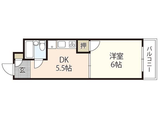 広島市西区井口のマンションの間取り