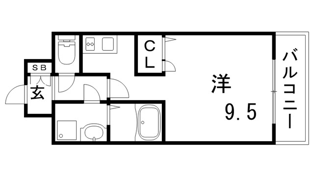 スワンズ神戸三宮イーストの間取り