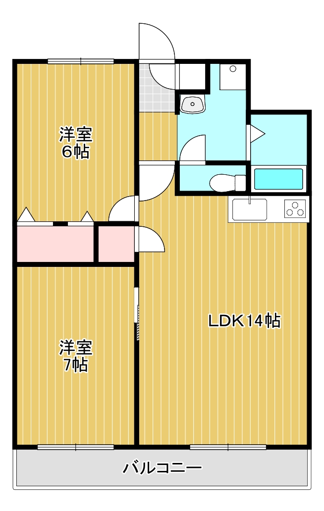 さぬき市造田是弘のアパートの間取り