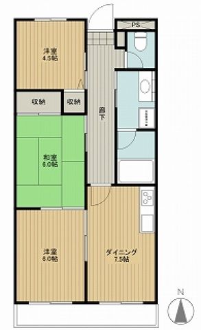 所沢市泉町のマンションの間取り