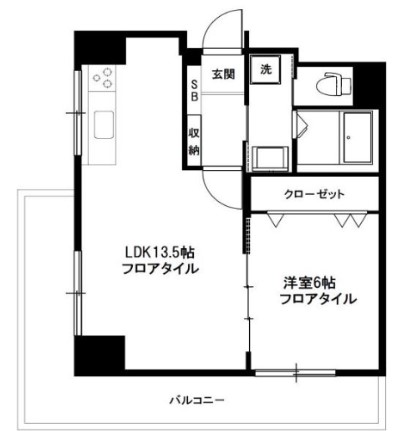 マンション島津山の間取り