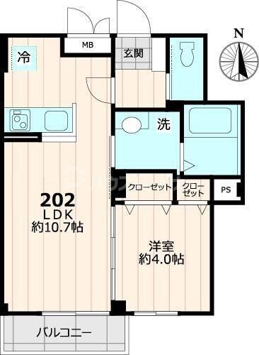 足立区島根のマンションの間取り