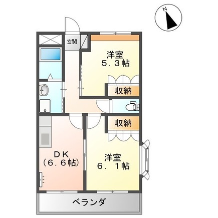 出雲市松寄下町のアパートの間取り