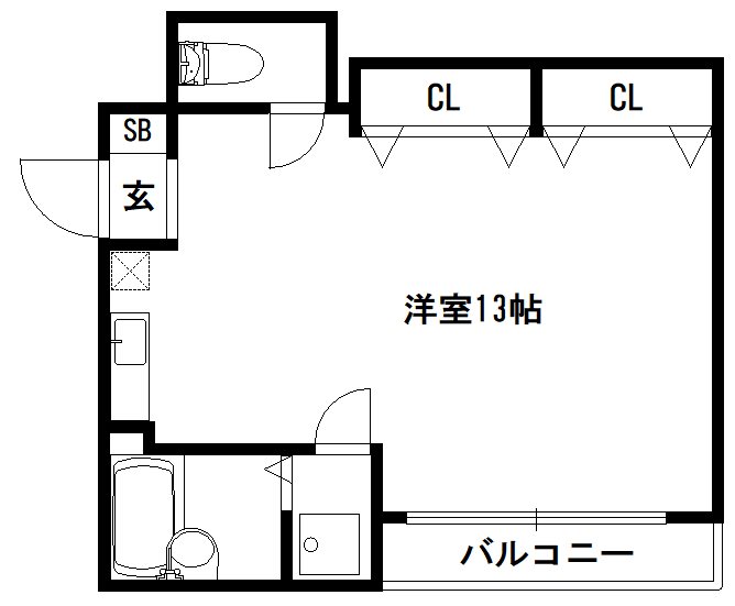 京都市中京区晴明町のマンションの間取り