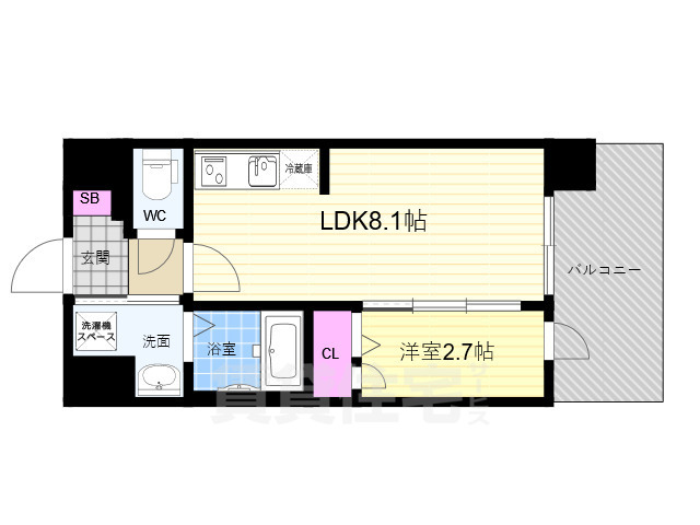 ソルテラス京都勧進橋PARK SIDEの間取り