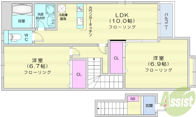 クレスト多賀城の間取り