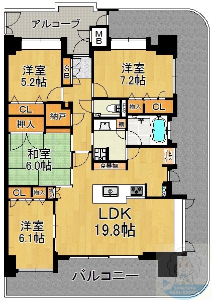 ロフティ吉塚駅前弐番館の間取り