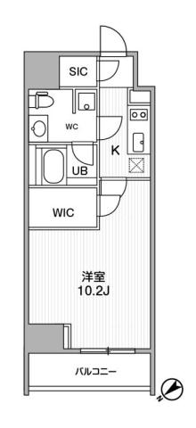 渋谷区恵比寿のマンションの間取り