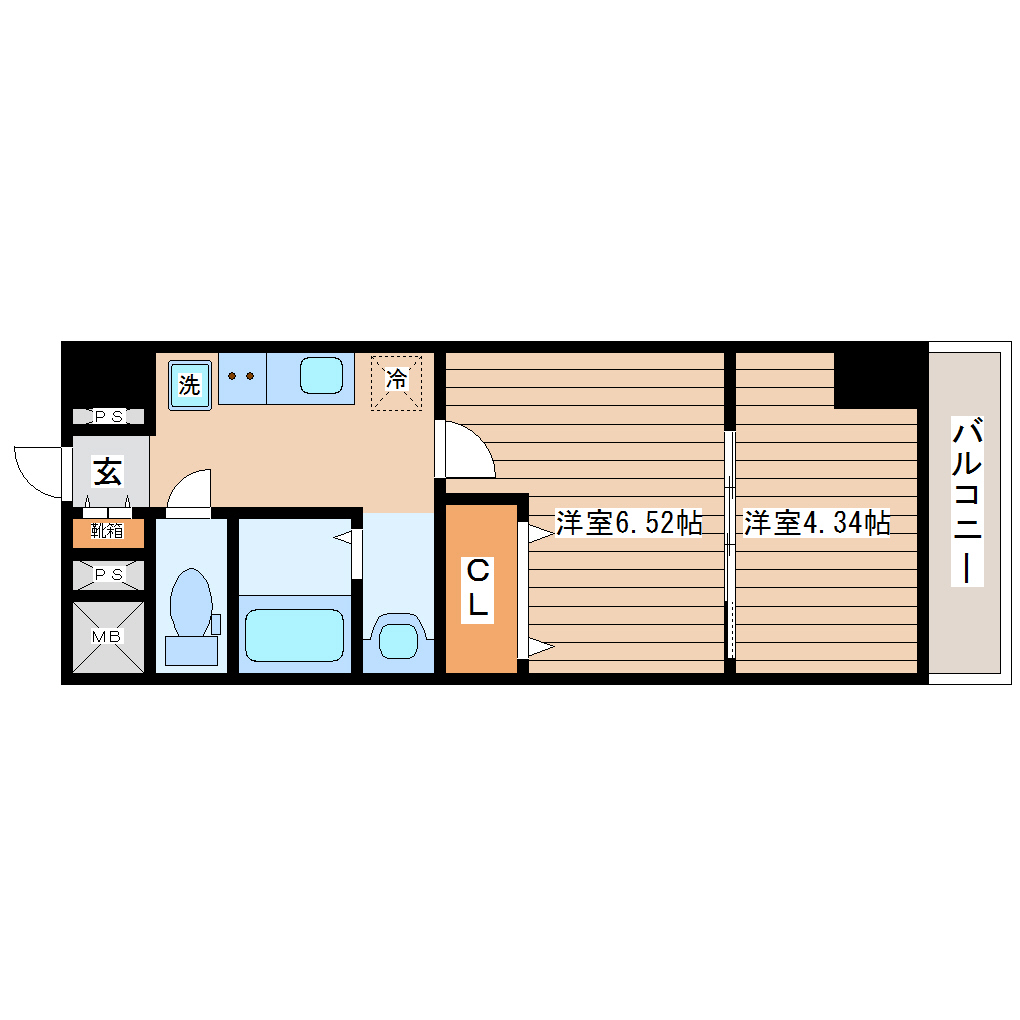 【アスコット河原町駅前の間取り】