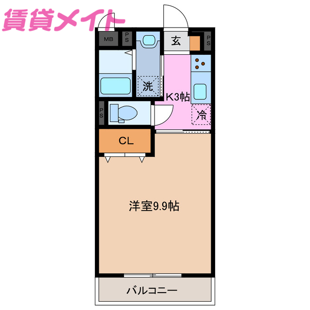 津市藤方のマンションの間取り