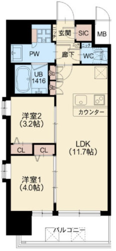 スプランディッド新大阪VIIの間取り