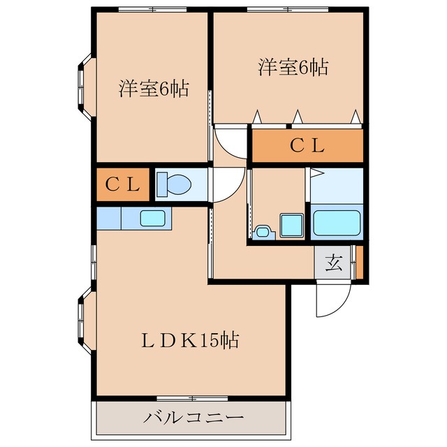 末吉大丸マンション　B棟の間取り