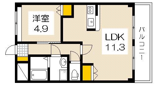 広島市西区古江西町のマンションの間取り