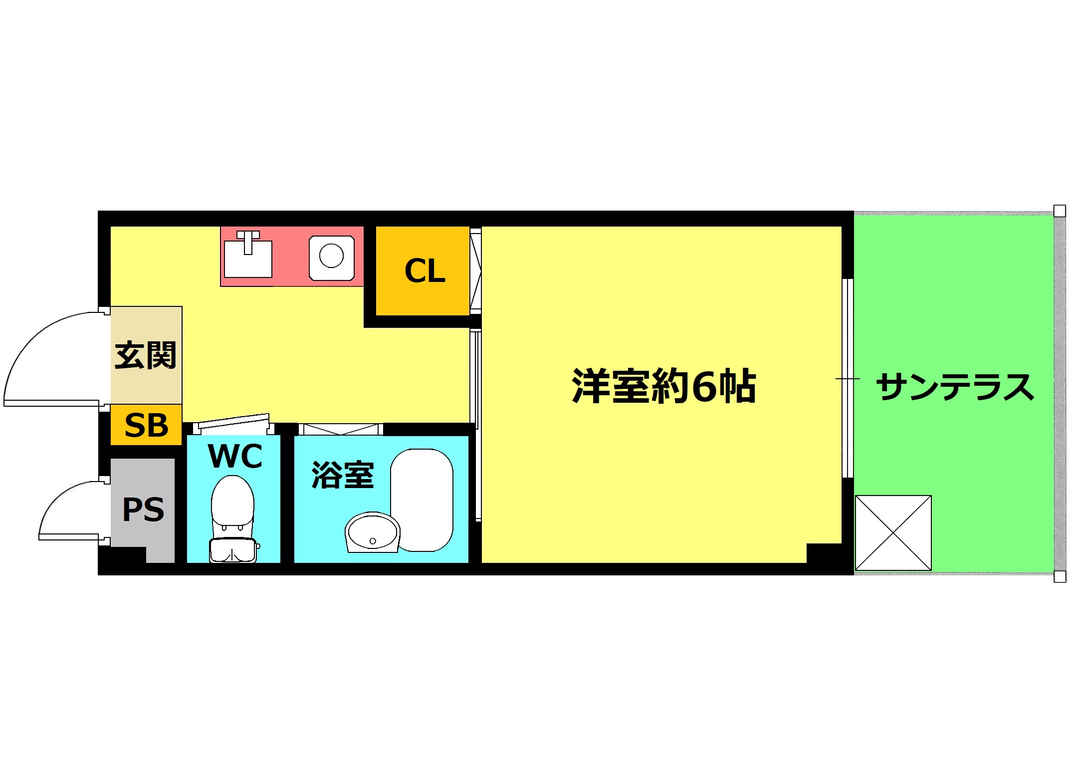 枚方市禁野本町のマンションの間取り