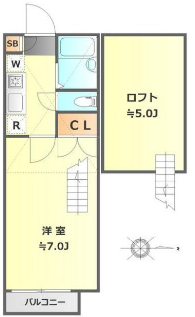 中野区鷺宮のアパートの間取り