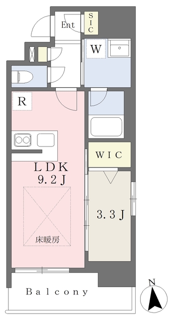 名古屋市東区筒井のマンションの間取り