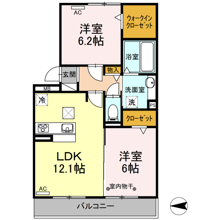 ブラン ノワールの間取り