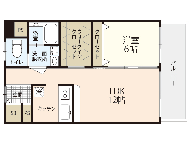 広島市西区横川町のマンションの間取り