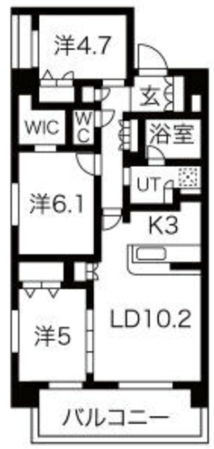 パレステージ六町シャインコートの間取り