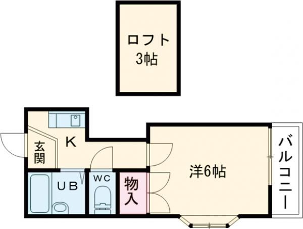 京都市右京区嵯峨中山町のアパートの間取り