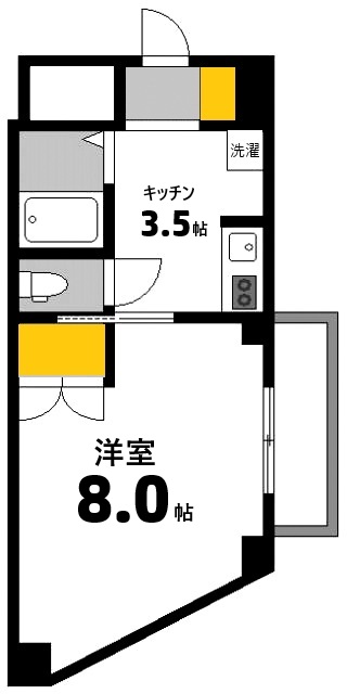 【広島市西区横川町のマンションの間取り】