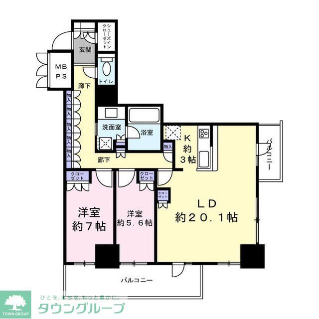 さいたま市大宮区吉敷町のマンションの間取り