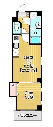 千葉市稲毛区稲毛のマンションの間取り