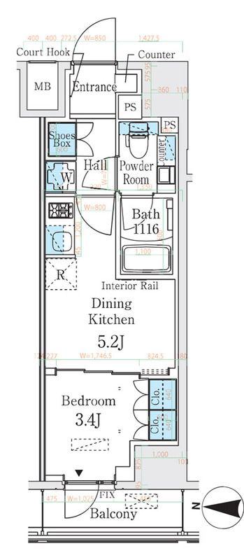 ベルファース錦糸町Southの間取り