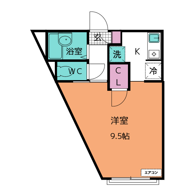 カレッジハイツ中条　Ａの間取り