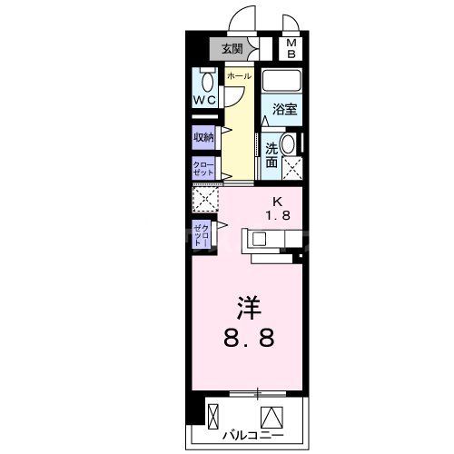 柏市若柴のマンションの間取り