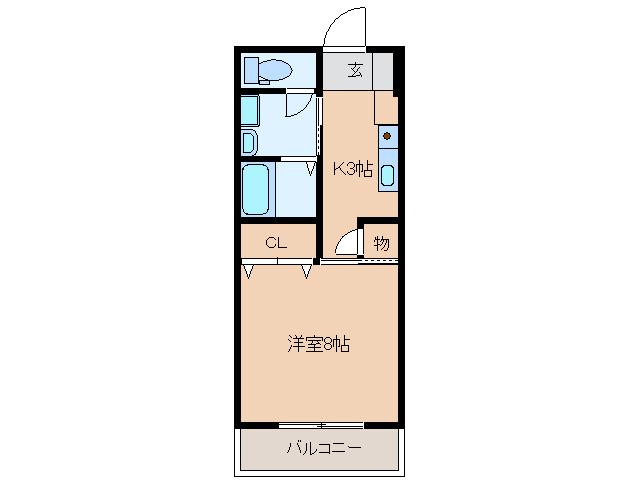 高山市森下町のマンションの間取り