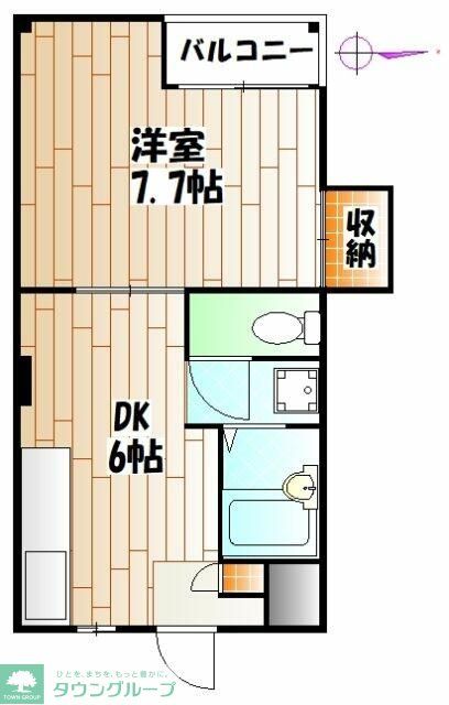 川崎市中原区小杉町のマンションの間取り