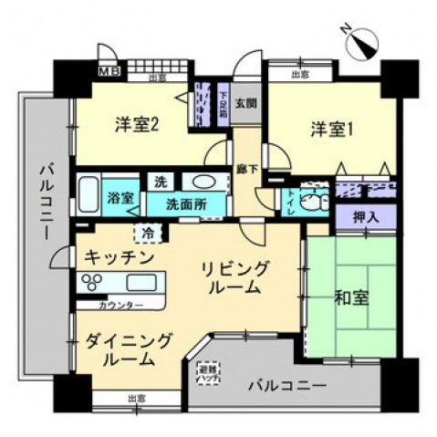 コアマンションネクステージ下通_間取り_0