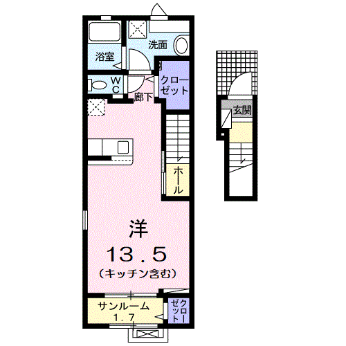 ヴィラージュ・ツボノIIIの間取り