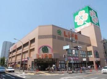 スーパー　ライフ高井田店（スーパー）まで377m