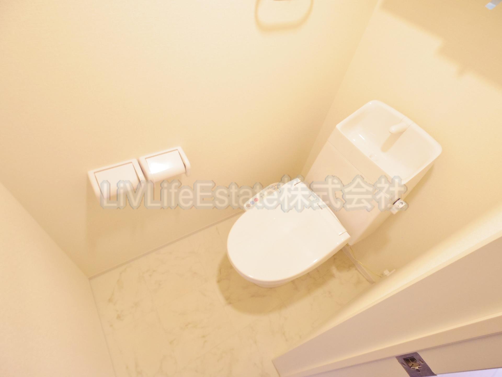 ヴェネチアン 旧東大和市蔵丁目新築アパートのトイレ写真