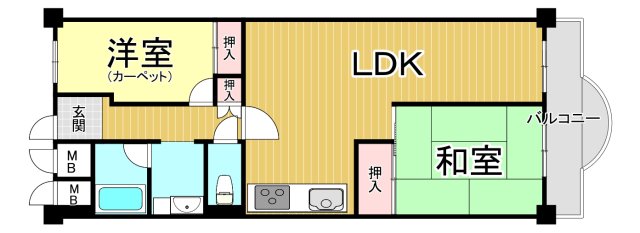 神垣ヒルKTハイムの間取り写真