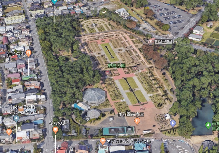 公園　敷島公園（ばら園）（公園）まで321m