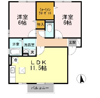 マイホーム星ノ浦　A棟の間取り