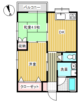 第１中村ハイツの間取り