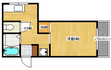 【広島市西区大芝のマンションの間取り】