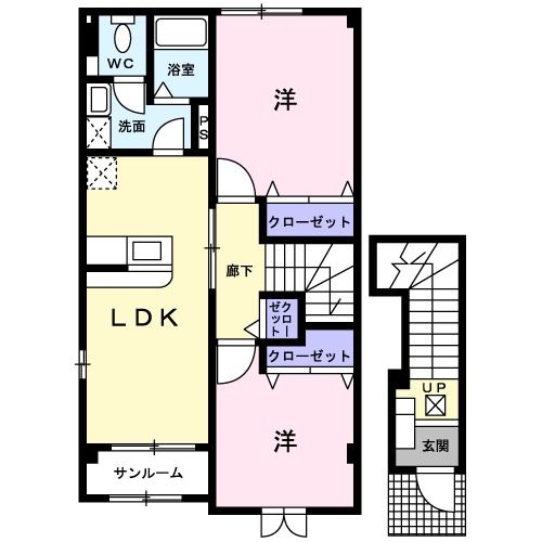 ベルソレイユ弐番館の間取り