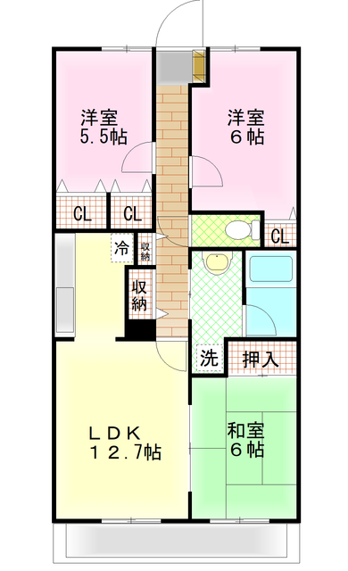 マンション・ベルシーの間取り