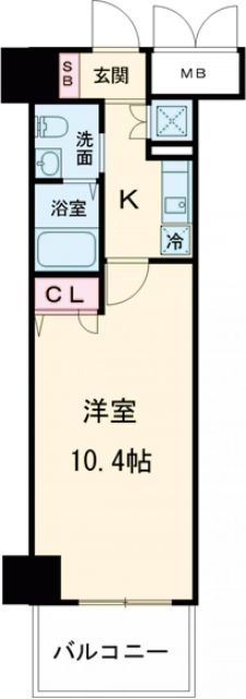 堺市堺区北花田口町のマンションの間取り