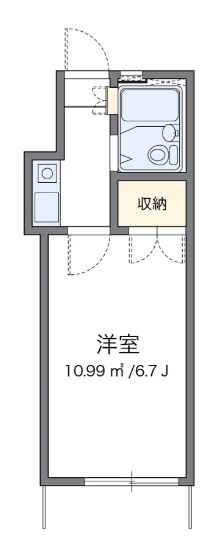 レオパレス武庫川第２の間取り