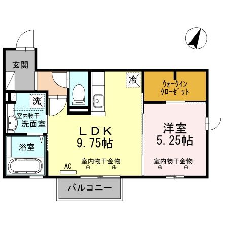 金沢市南四十万のアパートの間取り